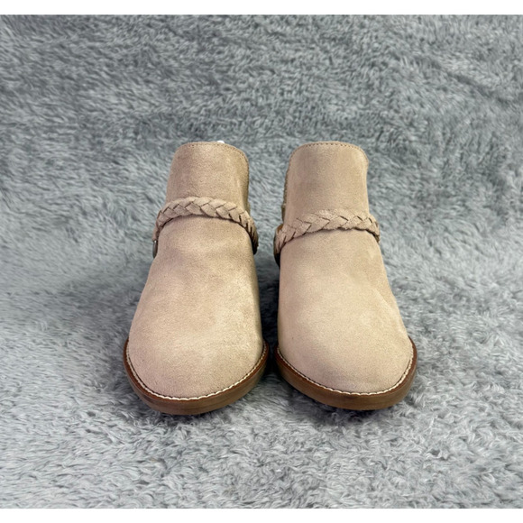 Lucky Brand Fenise Clogs Tan Coffee Suede Booties Women's Size 7.5 Backstrap - Picture 3 of 11